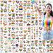 25 Sheets 200PCS Pride Temporary Tattoos LGBTQ Gay Lesbian Rainbow Pride Tattoos Waterproof Pride Stickers for Pride Parade Festival Party Supplies Pride Decorations