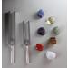 Tuning Forks with Chakra Healing Crystals Kit - 417Hz & 963Hz Solfeggio Frequency for Meditation and Relaxation - Stress Relief Gifts for Women - Recyclable Packaging (Shiny Silver) - Buy Online on GoSupps.com