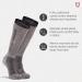 FoxRiver Snow Pack Over the Calf Merino Wool Skiing Socks 2 Pack - Black (Size 9-11.5) - Buy Online on GoSupps.com