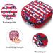 Portable Women's Bandages Storage Bag - Menstrual Pad & Tampon Zipper Bag for Teens & Women - Striped Star Multicolored Red - Buy Online on GoSupps.com