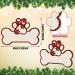 Customizable Wooden Dog Bone Christmas Ornaments - Set of 36 | Personalized with Custom Name | Ideal Gift for Pet Lovers | Home Decor for Christmas Tree (Warm Pattern) - Buy Online on GoSupps.com
