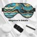 Turquoise Blue Gold Marble Unisex Sleep Mask | Double-Sided Eye Mask for Sound Sleep & Skin Care - Buy Online on GoSupps.com