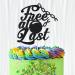 WedDecor Free at Last Black Glitter Cake Topper Divorce Cake Picks Toppers Cupcake Decoration Centerpiece For Break Up Divorced/Freedom Theme Party Favour Supplies