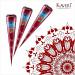 Cone de henn Mehendi naturel bio 25g lot de 12 c nes brun rouge tre pr t l'emploi sans colorant chimique convient tous les types de peau - Buy Online on GoSupps.com