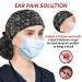 ABAMERICA Women's Surgical Scrub Cap with Ponytail Holder Personalized Nurse Hat for Long Hair | D02 Heart Beating Design - Buy Online on GoSupps.com
