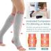 Buy Aieoe Compression Zipper Open Toe Socks for Varicose Veins - 2 Pairs (Black & Gray) - Knee Support for Men & Women - Edema Relief - Buy Online on GoSupps.com
