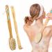 Body Shower Brush and Back Scratcher Set  Back Brush with Soft and Stiff Bristles  Exfoliating Skin and A Soft Scrub  Double-Sided Brush Head for Wet or Dry Brushing Long Handle Cleans The Body Easily