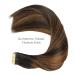 Premium Balayage Tape-In Hair Extensions | 20pcs 50g 14 inch Remy Real Hair - Natural Black to Chestnut Brown - Buy Online on GoSupps.com