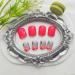 Square Press on Nails - Colorful Flower Designs | Short Glossy Glue on Acrylic Fake Nails for Women - 24 Pcs - Buy Online on GoSupps.com