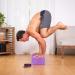 Clever Yoga 2 Pack Blocks and Strap Set - Lightweight High Density Foam Blocks (9x6x4 Inches) & 8FT Cotton Strap for Yoga Beginners - Purple - Buy Online on GoSupps.com