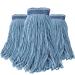 (3 Pack) Mop Head Replacement, Mop Heads Commercial Blue Cotton Looped End String, Wet Industrial Cleaning Mophead Replacements Refill, Reusable Washable Mops for Floor Cleaning Heavy Duty Mopheads