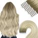 Youngsee Tape Extensions real hair ombre 60cm tape in extensions ashblond ombre platinum blond tape in extensions real hair remy real hair extensions tape ombre remy tape in hair 50g #18/60a/60 cm 2- #18/60A/60