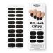 MOYOU LONDON Semi-Cured UV Gel Strips - 20 Pieces - Gel Nail Foils UV Curing for Salon Quality Manicure - Black Jaguar