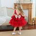 NNJXD Baby Girls Flower Princess Birthday Party Dress 730 Red-a | Size 2-3 Years - Buy Online on GoSupps.com