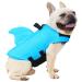 Fonlam life jacket dogs dogwim vest swimming jacket for small medium -sized dogs Lifeguard vest warning vest swimming pool (m blue) blue M