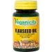 Veganicity Flaxseed Oil 500mg : Omega-3 -6 -9 Fatty Acid Supplement - 60 Gelatin Free Capsules in a Planet-Friendly 99% Recycled Pot