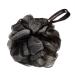 Hydrea London Shower Pouf Bath Loofah Mesh Sponge Exfoliating Bath Scrunchie Large Shower Puff Scrub Body Cleansing Shower Puff for Men & Women - Black & Cream