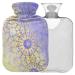 Naanle hot hot water bottle with cover mandala flower transparent hot water bottle hot water bottle for back pain relief handfoot warmer neck hot and cold therapy 2l