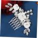 Healeved Bridal Hair Comb Bridal Hair Side Comb Flower Hair Side Comb Decorative Hair Comb Wedding Hair Comb Floral Hair Comb Wedding Hair Accessories Flower Hair Accessories White Metal - Buy Online on GoSupps.com
