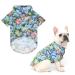 EXPAWLORER Dog Hawaiian Shirt - Dog Summer Clothes, Breathable Dog Cotton Polo T-Shirts with Floral and Sea Island Pattern,Puppy Outfit,Dog Shirt for Small Medium Large Dogs Boy and Girl in Hot Days Small Hawaiian