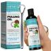 Huile de coco pour les dents huile de coco pour les dents 237 ml Coconut Pulling Oil huile de coco pour les dents avec gratte-langue - soins bucco-dentaires naturels haleine fra che blan