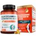 Glucosamine Chondroitin MSM Joint Support Supplement - Collagen Peptides Turmeric and Ginger Hyaluronic Acid Glucosamine Chondroitin Sulfate for Joint Comfort - Gluten Free Non GMO 180 Capsules 180 Count (Pack of 1)