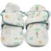 Dotty Fish Cotton Baby Booties with Suede Sole - Teal Fleece Safari Animals, 0-6 Months - Buy Online on GoSupps.com