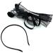 Ladies Large Feather Aliceband/Clip Fascinator for Weddings Races Royal Ascot Hair Piece (Black) - Buy Online on GoSupps.com