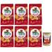 Italian Gourmet E.R. Set of 6 Riso Gallo with Red Rice Crisps Snack with Red Rice and Full Pepper Taste 40 g Bag + Gourmet Italian Tomato Pulp Box 400 g