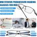 Buy Photochromic Progressive Multifocal Reading Glasses for Men | Transition Blue Light Blocking Computer Readers | Premium Gun 2.5x - Buy Online on GoSupps.com