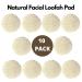 Set of 10 Eco-Friendly Natural Loofah Facial Pads - Reusable Exfoliating Scrubber Rounds for Face Cleansing & Makeup Removal by Serrento - Buy Online on GoSupps.com