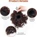 NICENEEDED Short Afro Curly Clip on Ponytail Brown Messy Bun Puff Ponytail Ponytail Extension Synthetic Fluffy Curly Ponytail Hairpiece for Black Women - Buy Online on GoSupps.com