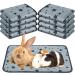 8 Pieces Bulk Guinea Pig Pee Pad Reusable Washable Guinea Pig Cage Liners Guinea Pig Fleece Bedding Absorbent Guinea Pig Accessories Non Slip Guinea Pig Mats for Cages with Star Patterns 18 x 24 Inch