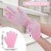 Sibba Bath Gloves - Natural Loofah Exfoliating Wash Gloves for Body and Face - Dead Skin Remover - Double Sided Microfibre Shower Gloves - 2 Pair Pink & Green - Buy Online on GoSupps.com