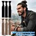 79STYLE 100pcs Black Fabric Hair Ties for Men - No Damage Knotted Hair Bands for Men Buns - Long Men Hair Accessory - Buy Online on GoSupps.com