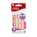 Kiss Everlasting French Nail Manicure, Chip-Free with Flexi-Fit Technology, Petite, "Pink", Nail Kit with Pink Nail Glue (Net Wt. 2 g / 0.07oz.), Mini File, Manicure Stick, and 28 Fake Nails 28 Count (Pack of 1)