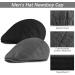 KUTTOR Men's Newsboy Cap Set - 4 Piece Soft Stretch Fit Cabbie Hunting Hats in Dark Grey, Light Grey, Navy Blue, Black - Buy Online on GoSupps.com