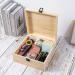 Unfinished Wooden Storage Box 9.1''x9.1''x3.9''- Rustic Keepsake Box for Jewelry and DIY - Perfect for Art, Hobbies, and Valentine's Day Decor - Buy Online on GoSupps.com