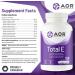 AOR Total E 445mg 120 Softgels Organic Vitamin E Supplement with Tocotrienol & Coenzyme Q10 Ubiquinol CoQ10 Support Cardiovascular Health & Antioxidant Vitamin E8 for Skin Face & Hair Nourishment - Buy Online on GoSupps.com