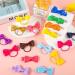 40 pcs Baby Hair Ties & 10 pcs Hair Clips Set for Toddlers - Elastic Hair Bands and Ribbon Bows, Girls Hair Accessories - Buy Online on GoSupps.com