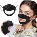 Wangely 10-Pack Adult Disposable Mouth Protection with Transparent Window | 4-Layer High Filtration | Breathable Anti-Fog Mask for Deaf/Hard of Hearing | Black - Buy Online on GoSupps.com