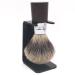 Parker Safety Razor Handmade Shaving brushes - 100% three band Reiner Dachs Razor brushes with & Chrome handle - brushes including a base of walnut