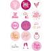 15 Pre-Cut Hen Party Edible Wafer Paper Cocktail Drinks Champagne Prosecco Toppers Decorations - 5cm circles - Buy Online on GoSupps.com