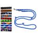 Dog linen large dogs up to 80 kg double -line jumbo 2.40m / 2.80m / 3.50m / 5m adjustable exercise line / guide in 17 different fabras very stable (3.50m 4 -fold adjustable Ocean (4 blue tones)) 3.50m 4 -fold Ocean(4 blue tones)