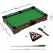 Mini Tabletop Pool Set- Billiards Game Includes Game Balls  Sticks  Chalk  Brush and Triangle-Portable and Fun for the Whole Family by Hey! Play!  green  12.2x20.2x3.5  (15-3152) Mini Billiards - Buy Online on GoSupps.com