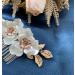 Resweky Bride Wedding Flower Hair Comb Gold Leaf Bridal Hair Pieces Floral Hair Side Comb Bride Hair Accessories for Women and Girls - Buy Online on GoSupps.com