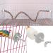 Bird Perch Rope Toy for Parrot/Parakeet/Cockatiel - Comfy Colorful 41.3 Inch Bungee with Metal Nuts - Buy Online on GoSupps.com