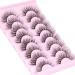 Mink Lashes - Natural Look, Fluffy Fake Eyelashes | Full Volume, Curly Soft 3D Faux Mink Extensions | Pack of Wispy & Fluffy Strip Lashes - Buy Online on GoSupps.com