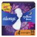 Always Radiant Overnight Feminine Pads for Women Size 4 for Nighttime with Wings Scented 36 CT Size 4 36 Count