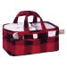 Trend Lab Red Buffalo Check Storage Caddy for Baby Nursery | Diaper Organizer 12x6x8 | Changing Table Accessories - Buy Online on GoSupps.com